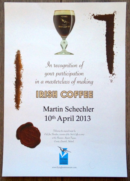 Masterclass of making IRISH COFFEE